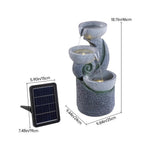 3-tier Outdoor Solar-powered Water Fountain Decor