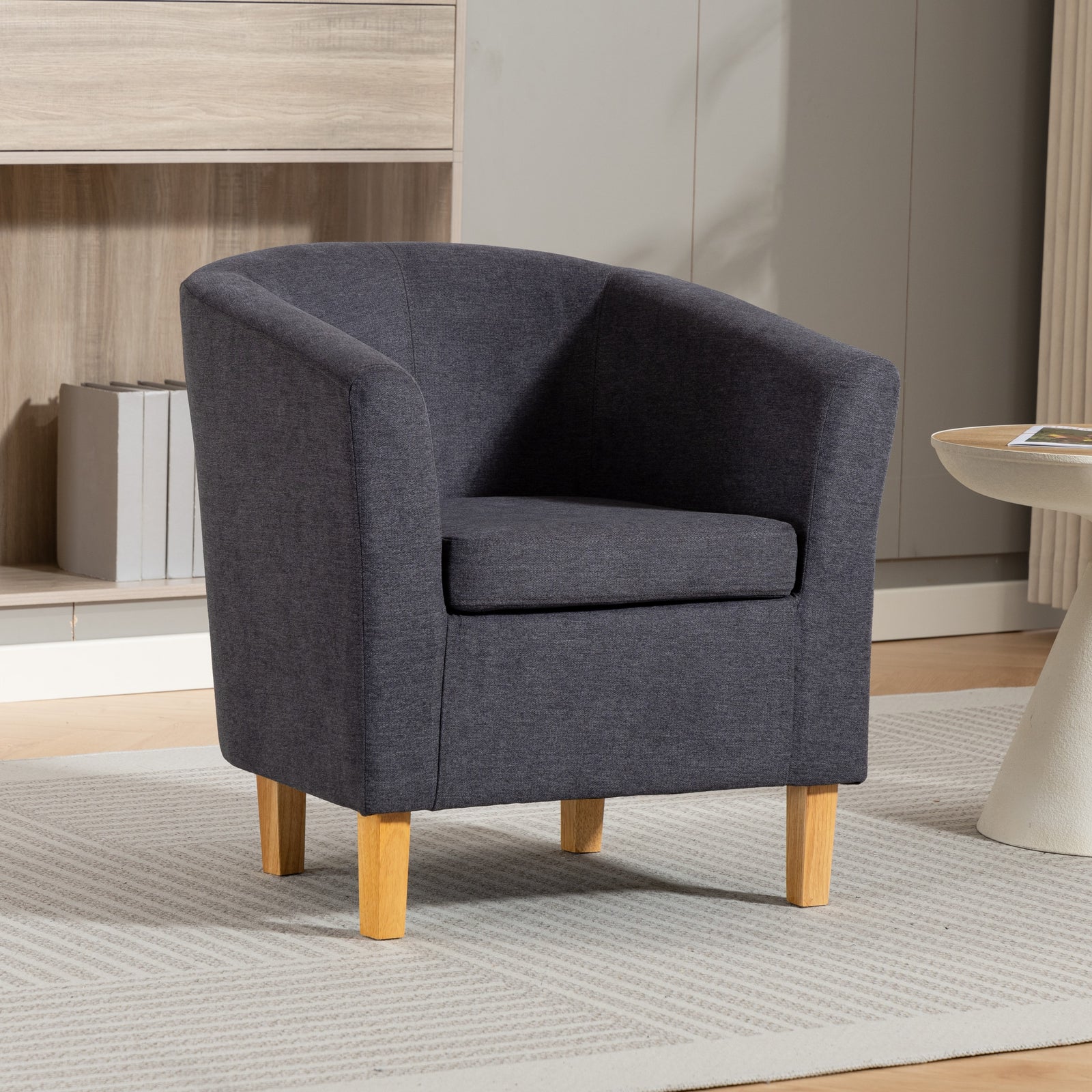 Millie Fabric Accent Chair | Charcoal Grey