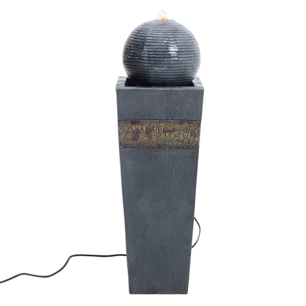 Modern Style Trapezoidal Water Polo Fountain With Warm Light Outdoor