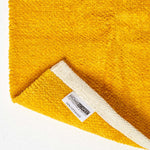 Plain Chenille 100% Cotton  Rug With Natural Trim | 150cm x 95cm | Mustard