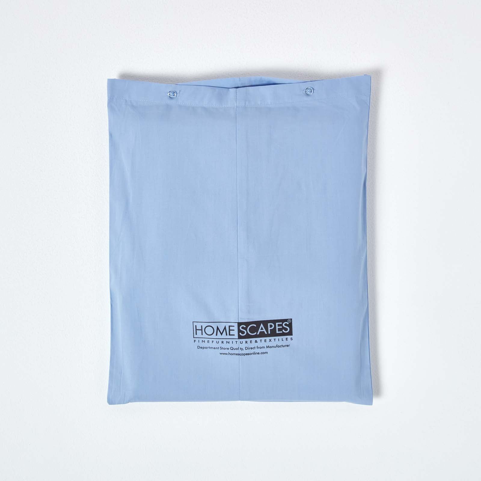 Egyptian Cotton Duvet Cover With Pillowcase, 200 Tc | Single | Blue