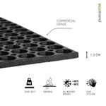 Honeycomb Outdoor Doormat With Open Back | Medium | Black
