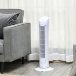 30" Tower Fan Noise Reduction Wind 3-level Cool Abs | One Size | White