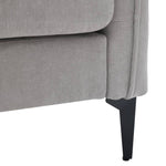 Modern Upholstered Accent Chair Armchair With Lumbar Pillow | Light Grey