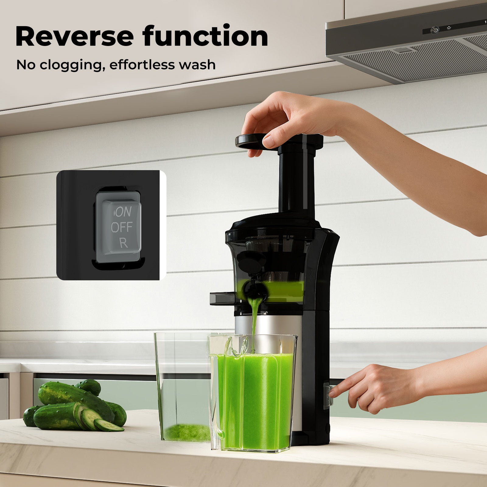 Spector Slow Juicer Cold Press Juice Extractor Quiet Easy Clean Household