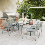5 Piece Wicker Garden Dining Set, Pe Rattan With Cushions
