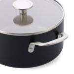 KitchenAid Cookware Coloured Aluminium Covered Skillet With 2 Handles, 24cm, Matt Black