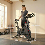 SPORTNOW Exercise Bike For Home With Smart App, 0-100% Magnetic Resistance