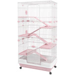 4/6-level Small Animal Cage, Indoor Pet House | Pink