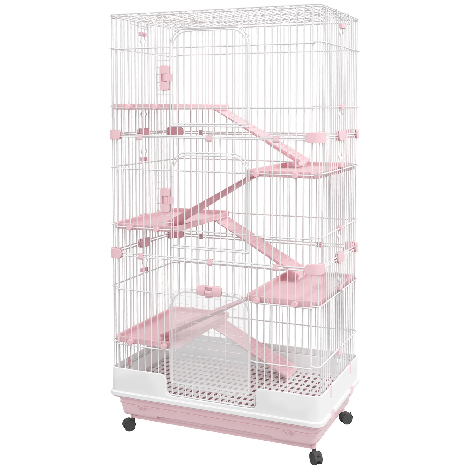 4/6-level Small Animal Cage, Indoor Pet House | Pink