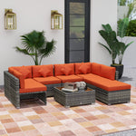 Rattan Outdoor Garden Furniture Patio Corner Sofa Set