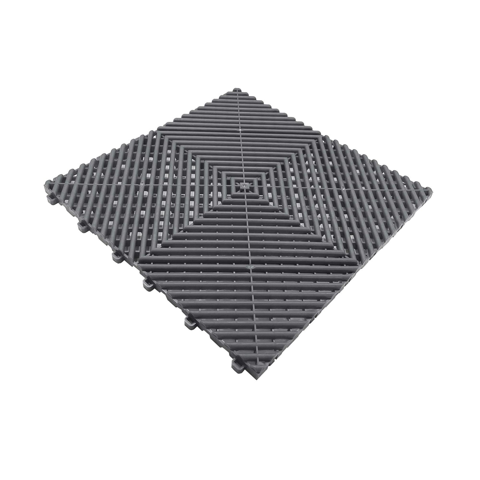 Heavy Duty Vented Garage Interlocking Floor Tiles | Grey