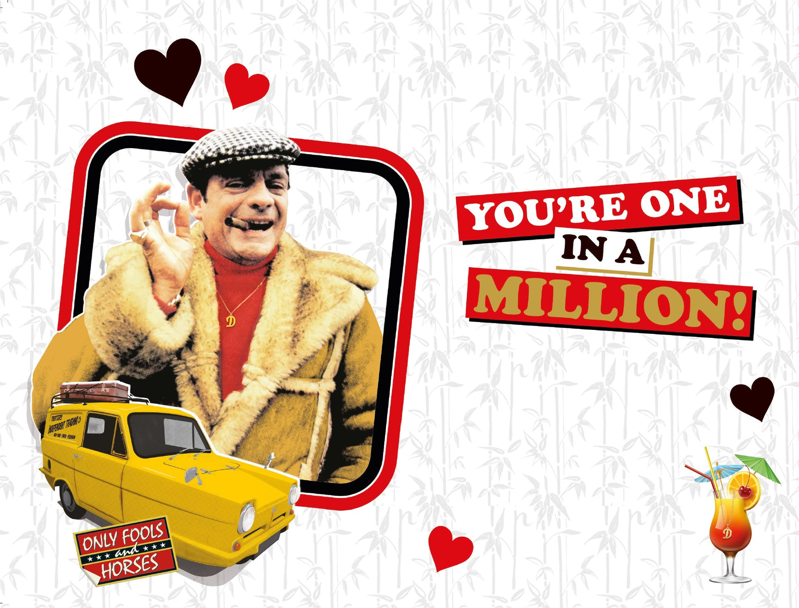 Only Fools And Horses Valentine's Day Card With Detachable Coaster Official Product