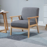Minimalistic Accent Chair, Linen Cushions