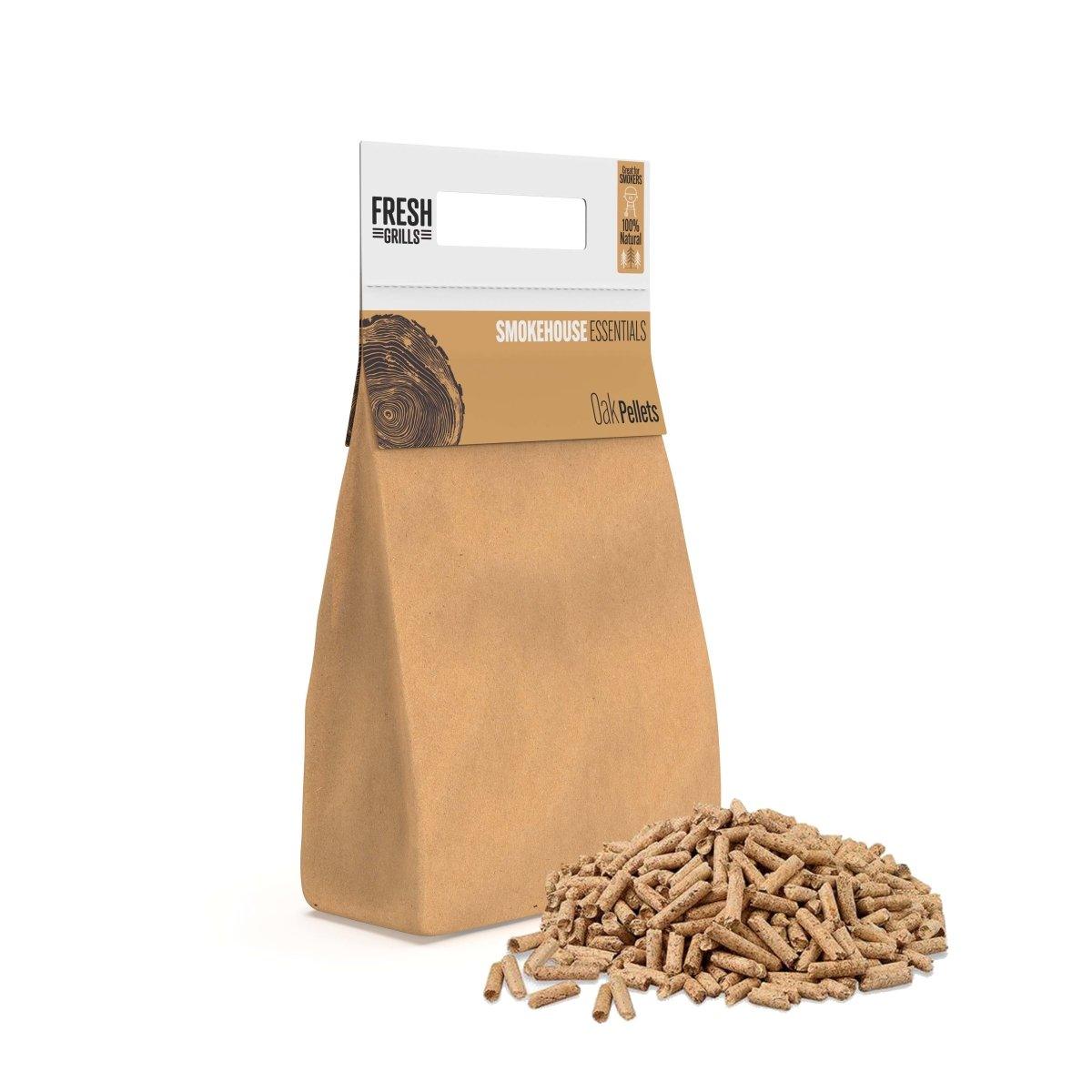Wood Pellets Bbq Grill Wood Fired Pizza Oven Kamado Smokers Oak | 6kg | Brown