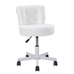 Height-adjustable Swivel Vanity Chair With Castors | White