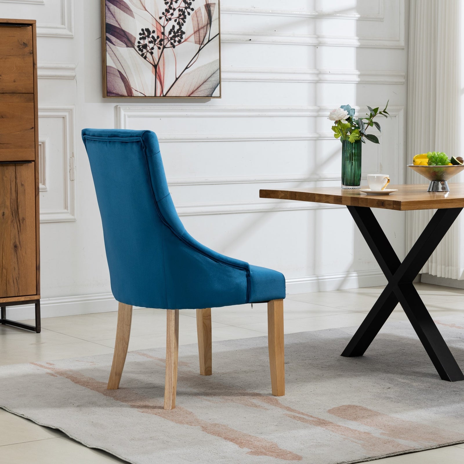 Set Of 2 Ravenna Velvet Dining Chairs | Blue