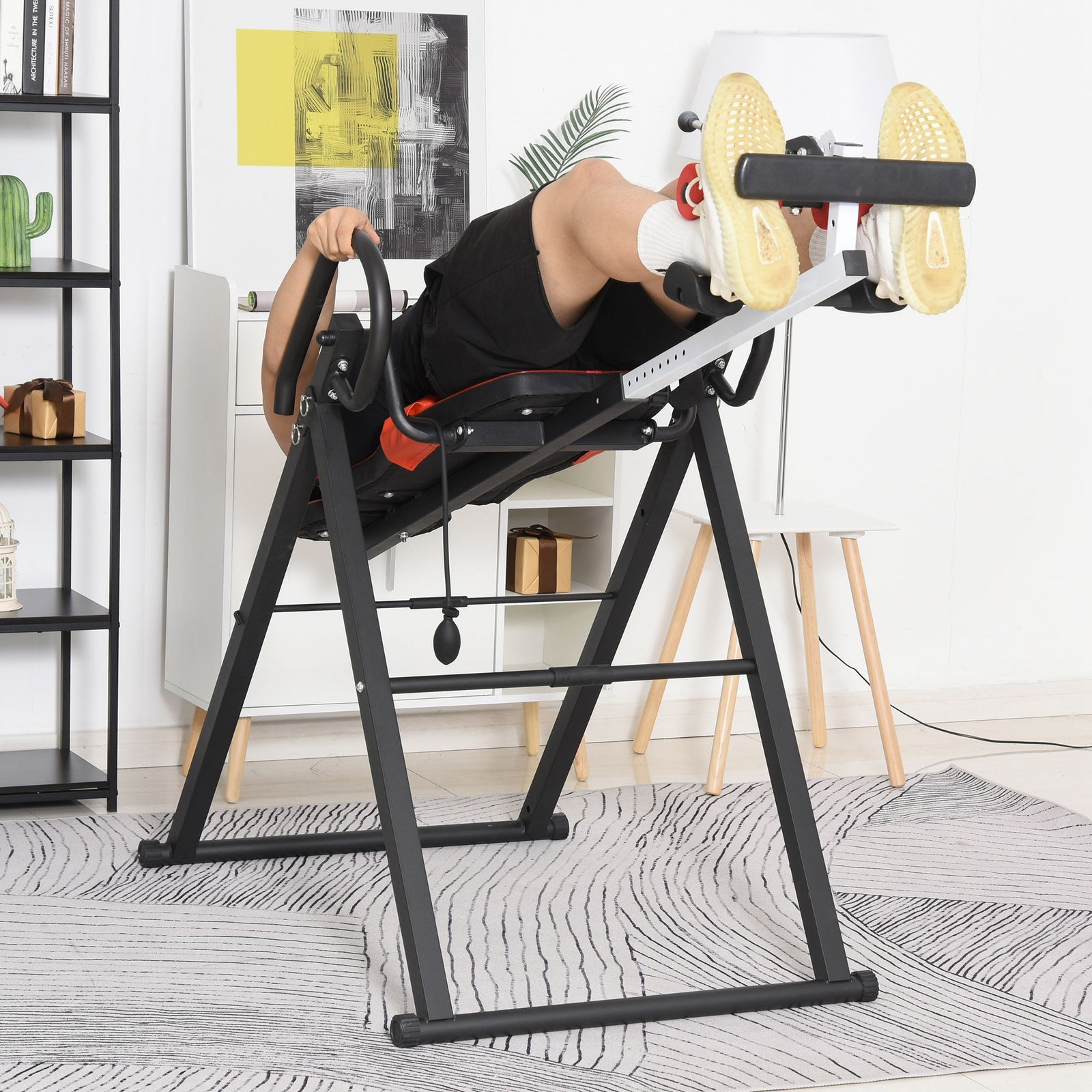 Gravity Inversion Table Safety Belt Back Stretcher Machine | Black