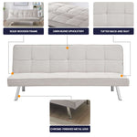 Click Clack Linen Blend Sofa Bed - 3 Seater | Cream