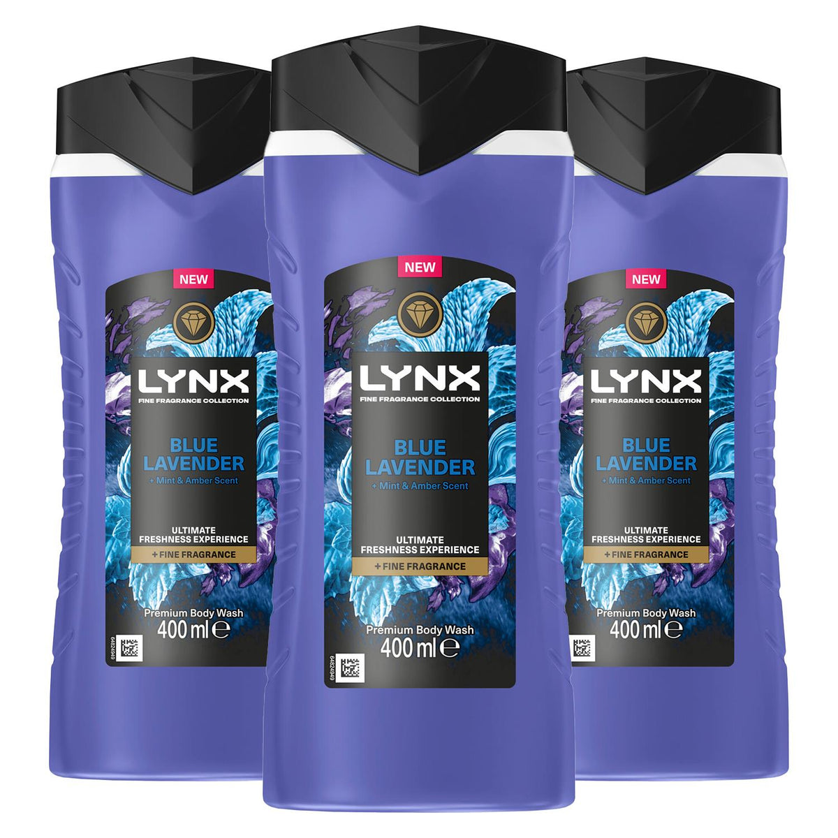 Blue Lavender Body Wash With 12hrs Of Freshness For Men, 400ml | Set of 3