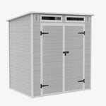 6 X 4ft Outdoor Garden Pent Roof Tool Storage Shed | Light Grey