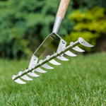 Stainless Steel Scarifying Rake Ash Handle 10 Tines 15-year Guarantee