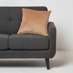 Velvet Cushion With Microfibre Insert | 45cm x 45cm | Beige