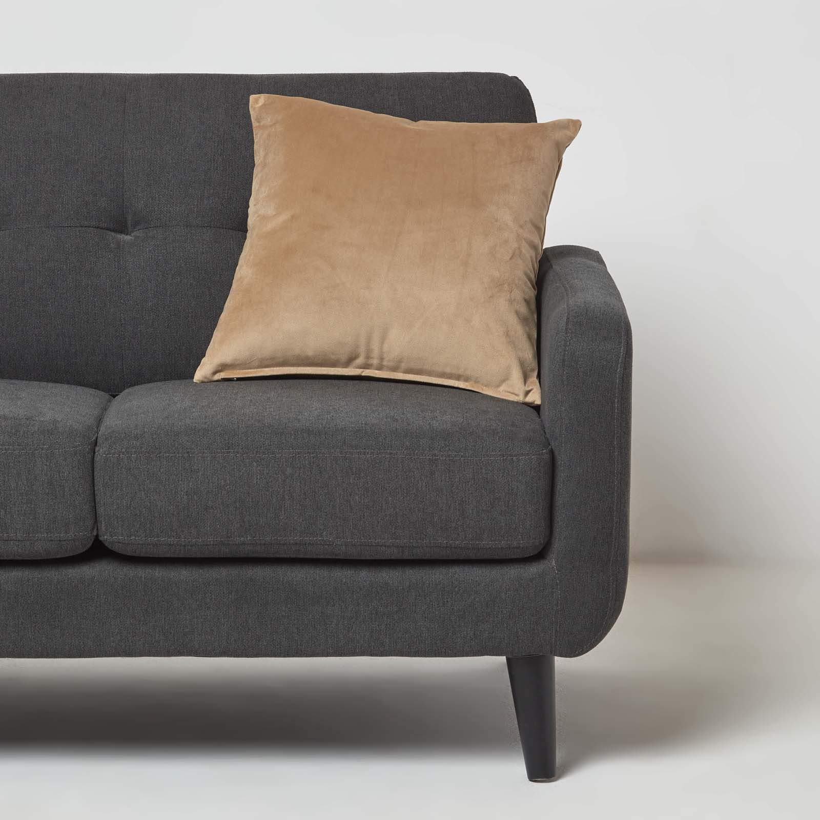 Velvet Cushion With Microfibre Insert | 45cm x 45cm | Beige