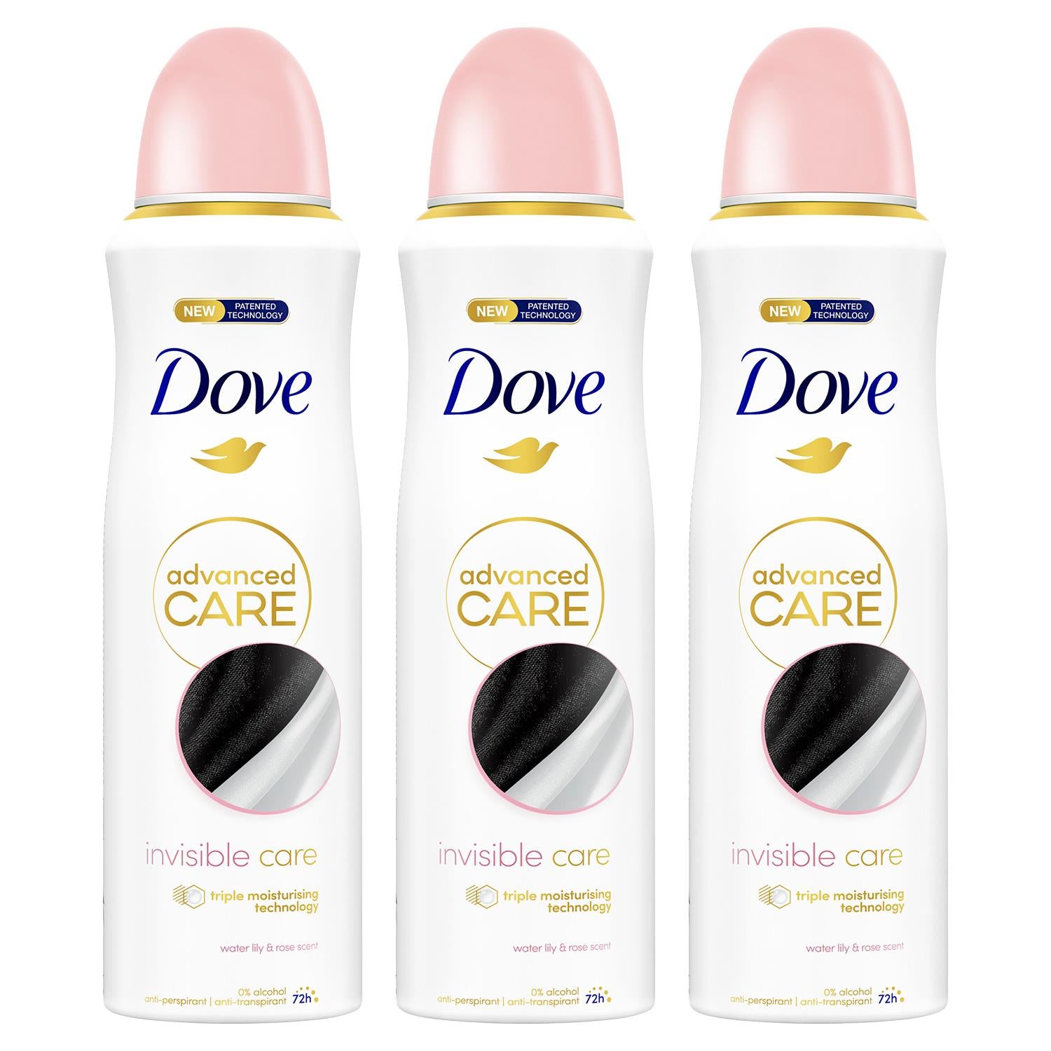 Advanced Care Anti-perspirant Deodorant Invisible Care, 3x 200ml | White