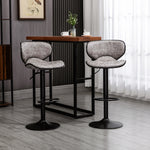 Bar Stool Set Of 2 Microfiber Adjustable