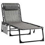 Lounger Reclining Camping Bed 5-position Adjustable