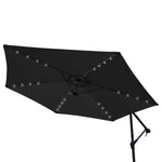 3m Led Cantilever Parasol With Fan Base | Grey