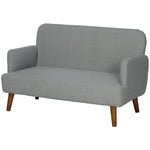 2 Seater Sofa With 21cm Thick Padding And Wood Legs | Grey