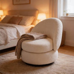 Chic Upholstered Swivel Chair