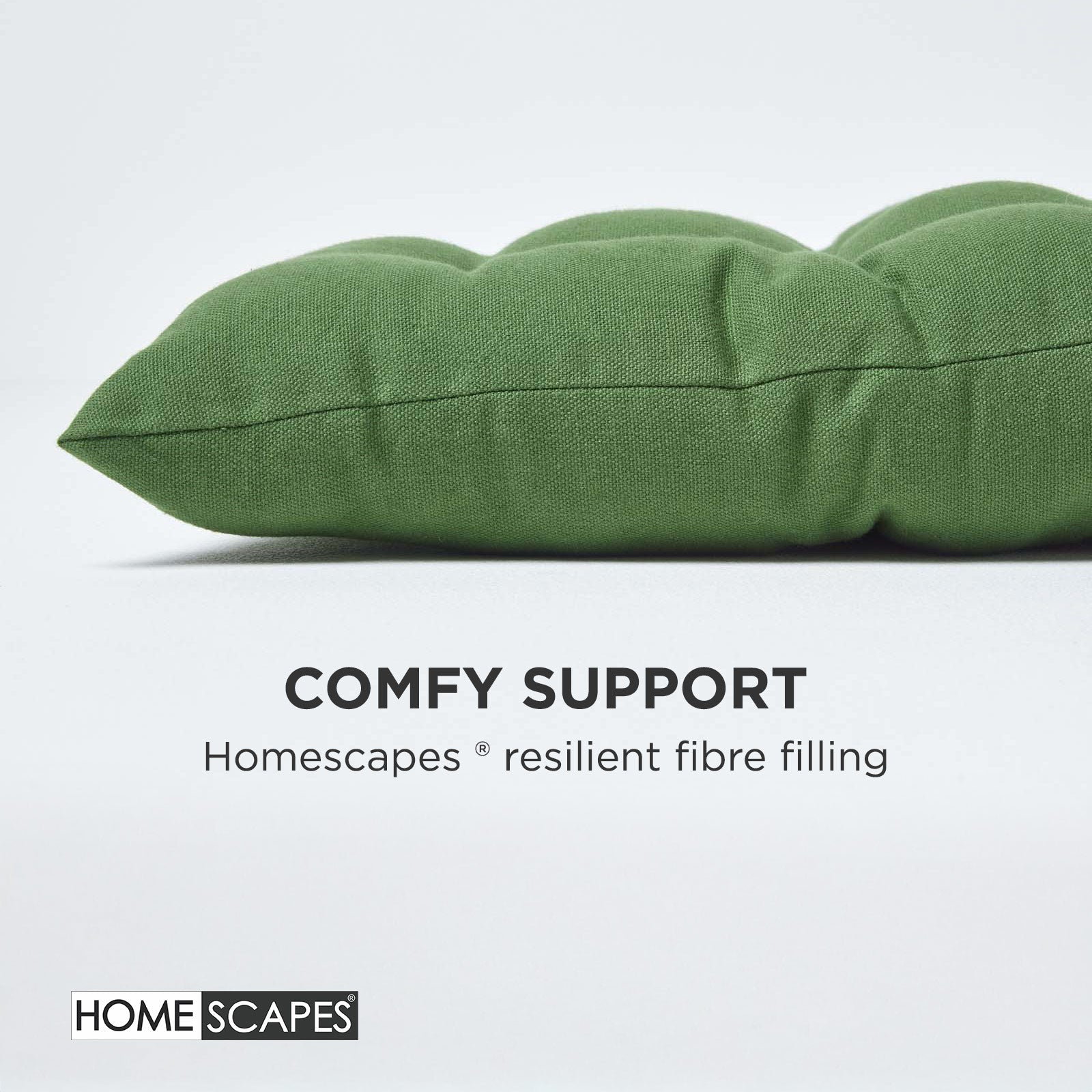 Outdoor Bench Cushion For 2 & 3 Seater Garden Seat Pad For Furniture, Kitchen, Dining & Indoor Use | 3 | Dark Olive