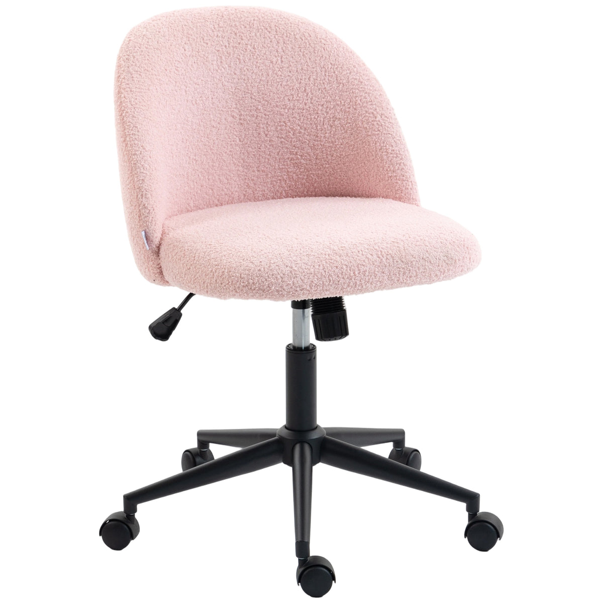 Desk Chair, Fluffy Swivel Office Chair For Makeup Vanity | Pink