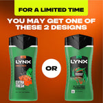 3 In 1 Body, Face & Hair Wash Shower Gel Extra Fresh Jungle Fresh 225ml | Set of 24