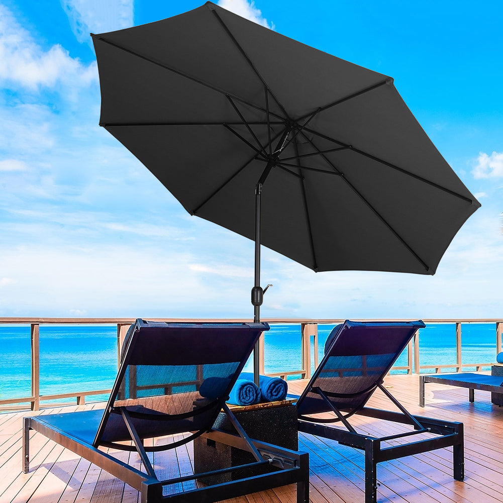 3m Large Rotating Patio Parasol For Outdoor Sunshade And Rain