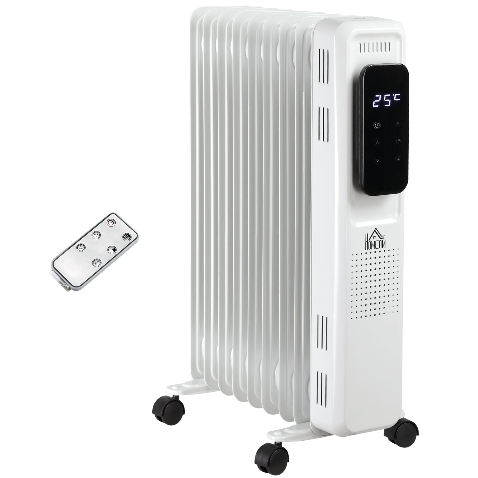 7/9/11fin Oil Filled Radiator Heater With 3 Heat Settings | Medium | White