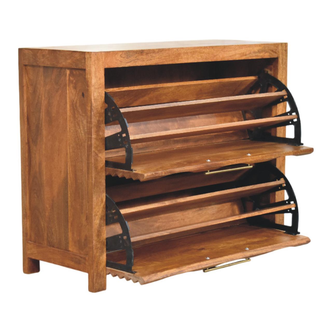 Artisan Furniture Solid Wood Amber Wavefront Cabinet