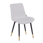 Set Of 2 Faux Leather Pu Padded Dining Chairs Kitchen Dining Room Chair Set | One Size | White