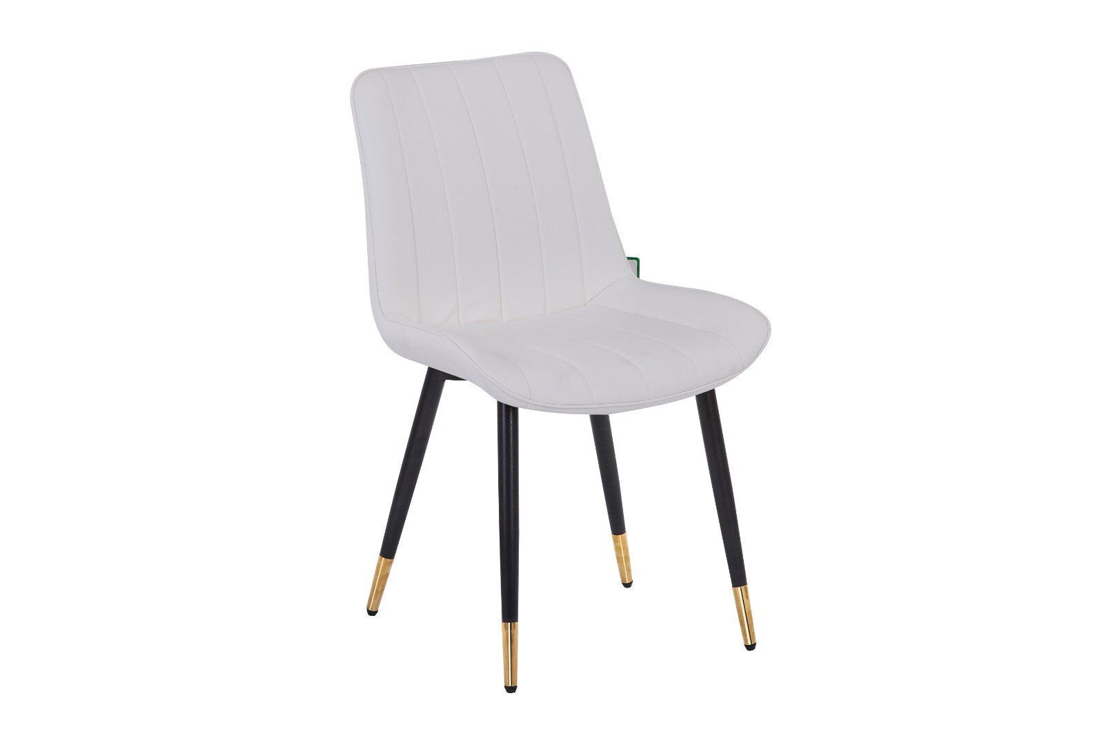 Set Of 2 Faux Leather Pu Padded Dining Chairs Kitchen Dining Room Chair Set | One Size | White