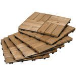 27 Pcs Brown Outdoor Flooring Tiles 30x30 Cm, 2.5㎡ Pack | Brown