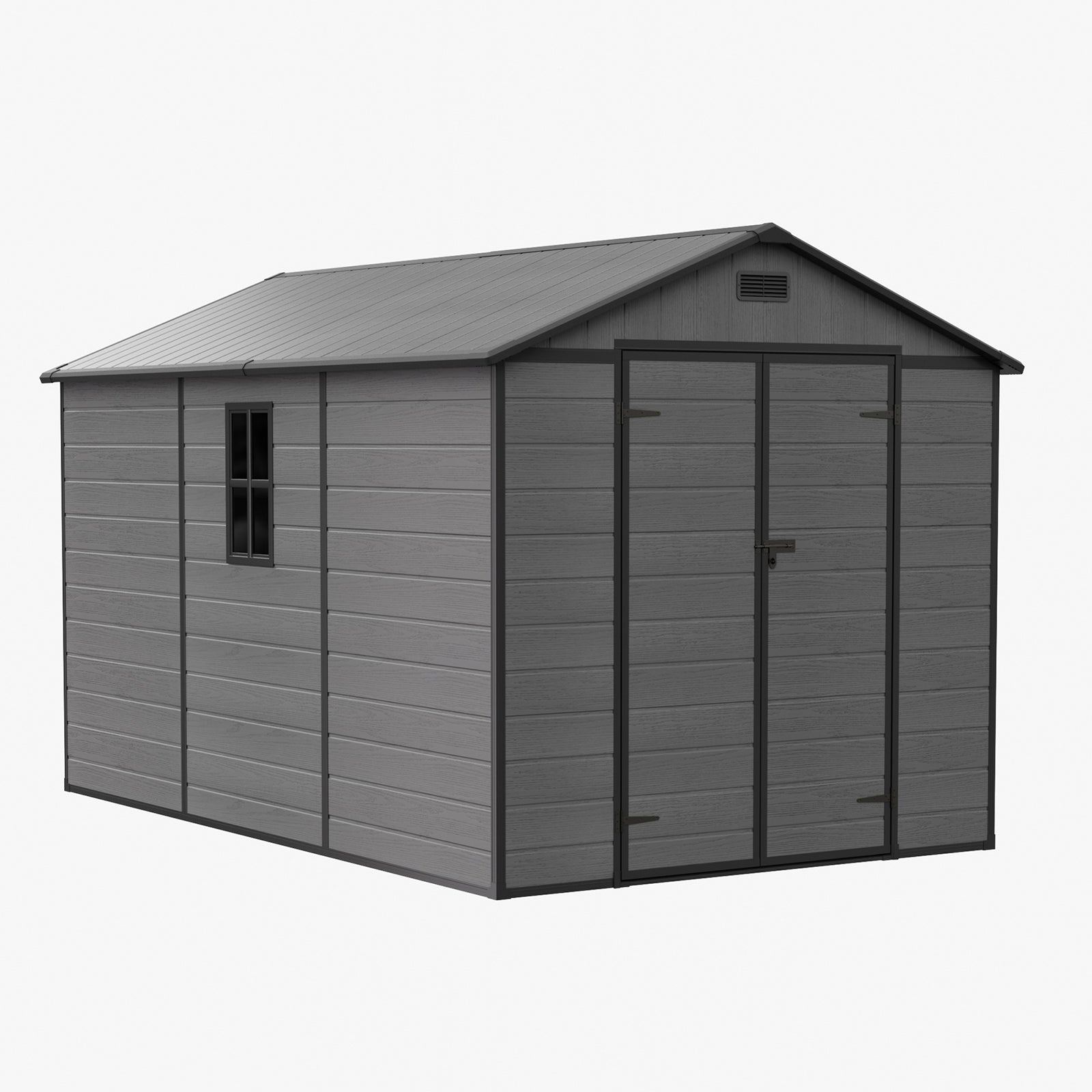 Breeins 8x12ft Plastic Garden Storage Shed With Lockable Door