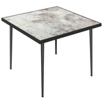 Square Outdoor Dining Table, Marble Effect Top
