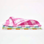 Block Check Cotton Gingham Napkins, Set Of 4 | 45cm x 45cm | Blue