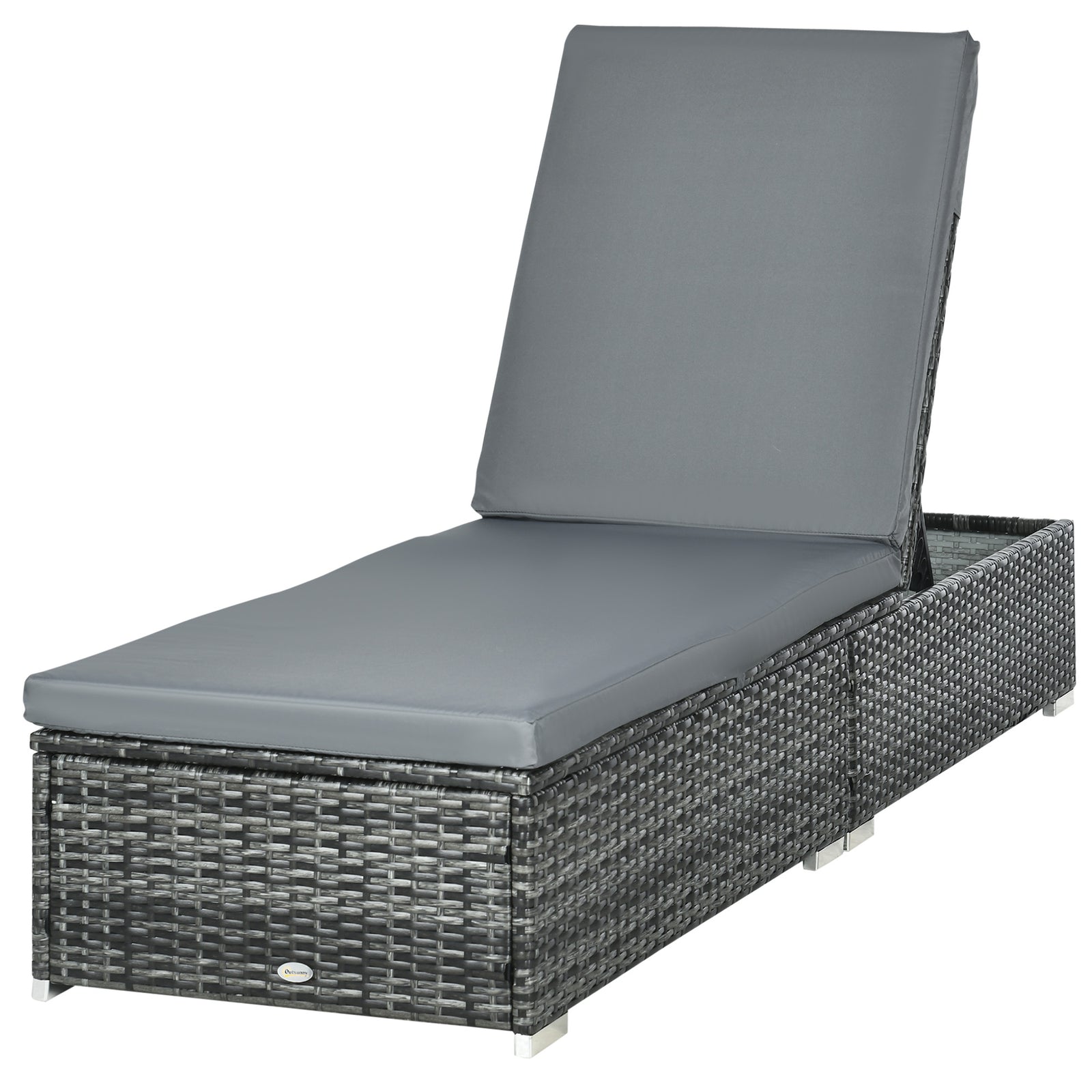 Garden Sun Lounger Rattan Recliner Lounger Chair