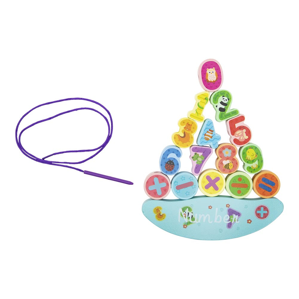 Wooden Numbers Stacking Toys Balance Block Game For Toddlers