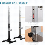 Portable Squat Rack With Wheels For Weight Lifting | Black