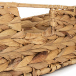 Water Hyacinth Shallow Rectangular Storage Basket | Medium | Brown